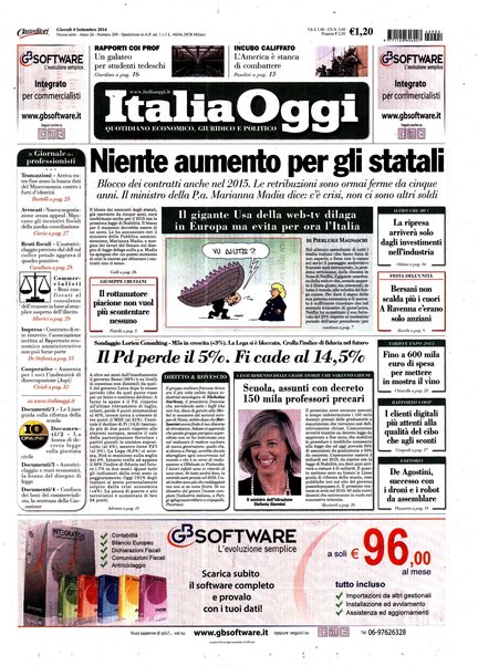 Italia oggi : quotidiano di economia finanza e politica